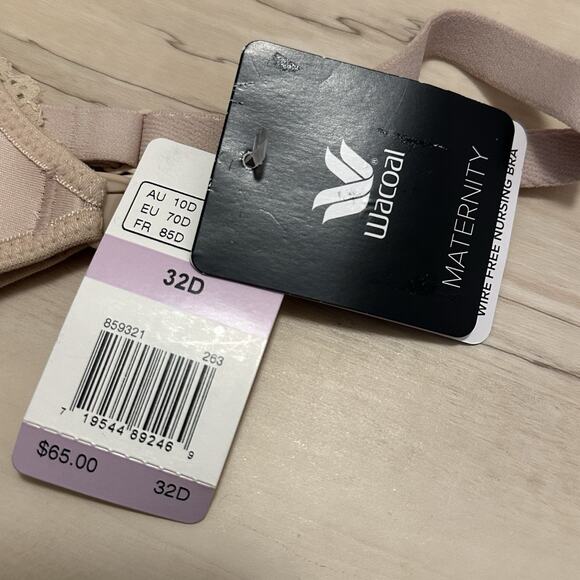 Wacoal 859221 Maternity Spacer T-Shirt 32D NUDE NWT - Picture 3 of 5